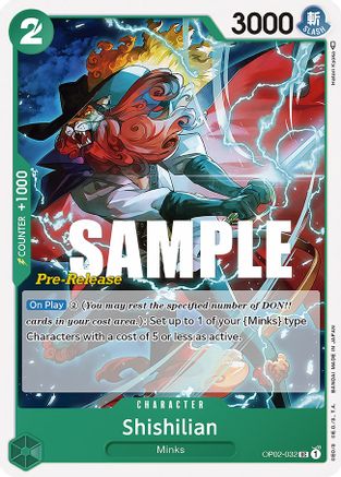 Image of Shishilian (OP02-032) - Paramount War Pre-Release Cards