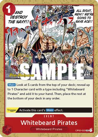 Image of Whitebeard Pirates (OP02-022) - Paramount War Pre-Release Cards