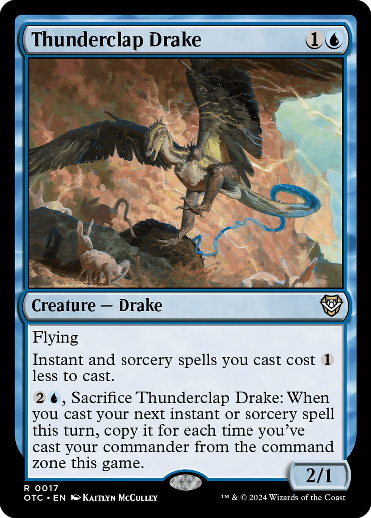 Image of Thunderclap Drake (OTC-017) - Outlaws of Thunder Junction Commander