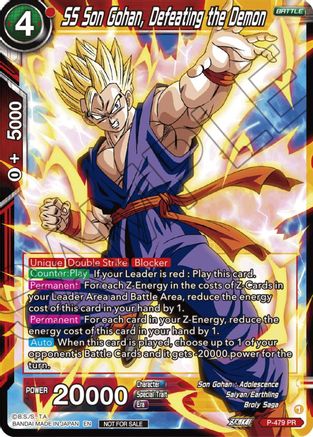 Image of SS Son Gohan, Defeating the Demon (Zenkai Series Tournament Pack Vol.3) (P-479) - Tournament Promotion Cards
