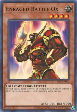 Image of Enraged Battle Ox (IOC-EN070) - Invasion of Chaos (25th Anniversary Edition) Unlimited