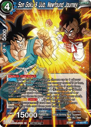 Image of Son Goku & Uub, Newfound Journey (Zenkai Series Tournament Pack Vol.3) (P-483) - Tournament Promotion Cards