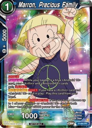 Image of Marron, Precious Family (Zenkai Series Tournament Pack Vol.3) (P-484) - Tournament Promotion Cards