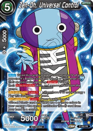 Image of Zen-Oh, Universal Control (Zenkai Series Tournament Pack Vol.3) (P-493) - Tournament Promotion Cards