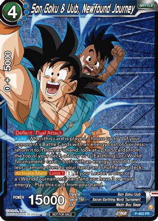 Image of Son Goku & Uub, Newfound Journey (Zenkai Series Tournament Pack Vol.3 Winner) (P-483) - Tournament Promotion Cards