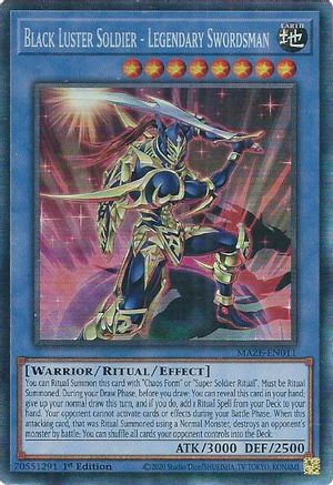 Image of Black Luster Soldier - Legendary Swordsman (CR) (MAZE-EN011) - Maze of Memories 1st Edition