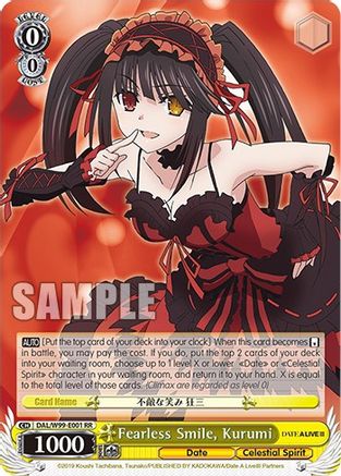 Image of Fearless Smile, Kurumi (DAL/W99-E001 RR) - Date A Live Vol.2