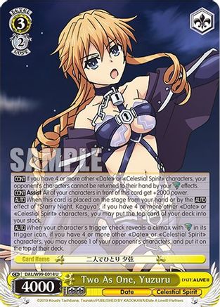 Image of Two As One, Yuzuru (DAL/W99-E014 U) - Date A Live Vol.2