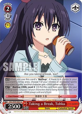 Image of Taking a Break, Tohka (DAL/W99-E061 U) - Date A Live Vol.2