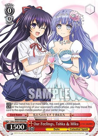 Image of Our Feelings, Tohka & Miku (DAL/W99-E053 RR) - Date A Live Vol.2