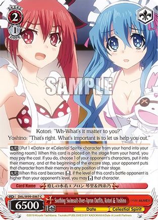 Image of Soothing Swimsuit-Over-Apron Outfits, Kotori & Yoshino (DAL/W99-E067 C) - Date A Live Vol.2