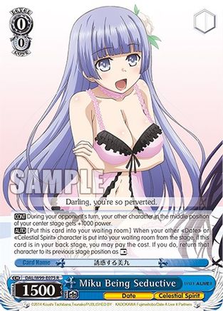 Image of Miku Being Seductive (DAL/W99-E075 R) - Date A Live Vol.2