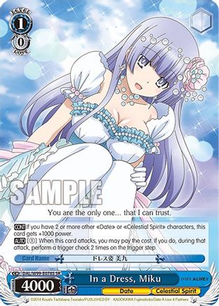 Image of In a Dress, Miku (SR) (DAL/W99-E078S SR) - Date A Live Vol.2
