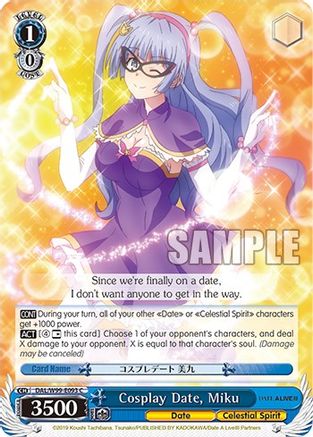 Image of Cosplay Date, Miku (DAL/W99-E093 C) - Date A Live Vol.2