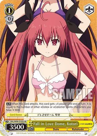 Image of Fall in Love Dome, Kotori (Foil) (DAL/W99-E102S 0) - Date A Live Vol.2