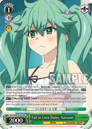 Image of Fall in Love Dome, Natsumi (Foil) (DAL/W99-E103S 0) - Date A Live Vol.2