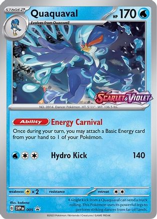 Image of Quaquaval (Prerelease) 005  - Holofoil SV Scarlet & Violet Promo Cards - Promo