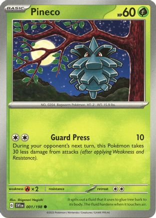 Image of Pineco 001/198  SV01 Scarlet & Violet Base Set - Common