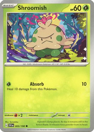 Image of Shroomish 003/198  - Reverse Holofoil SV01 Scarlet & Violet Base Set - Common
