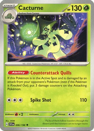 Image of Cacturne 006/198  SV01 Scarlet & Violet Base Set - Uncommon