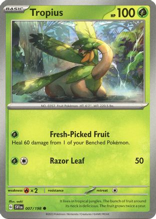 Image of Tropius 007/198  - Reverse Holofoil SV01 Scarlet & Violet Base Set - Common