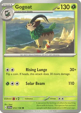 Image of Gogoat 012/198  - Reverse Holofoil SV01 Scarlet & Violet Base Set - Common