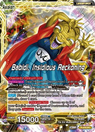 Image of Babidi // Babidi, Insidious Reckoning (Silver Foil) (P-476) - Tournament Promotion Cards Foil