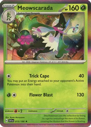 Image of Meowscarada 015/198  - Reverse Holofoil SV01 Scarlet & Violet Base Set - Rare