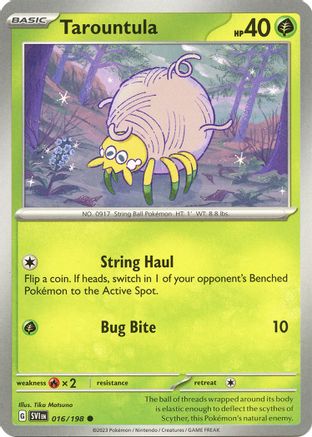 Image of Tarountula 016/198  - Reverse Holofoil SV01 Scarlet & Violet Base Set - Common