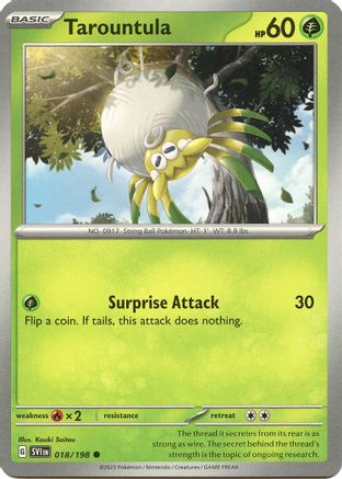 Image of Tarountula 018/198  - Reverse Holofoil SV01 Scarlet & Violet Base Set - Common