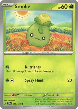 Image of Smoliv 021/198  SV01 Scarlet & Violet Base Set - Common