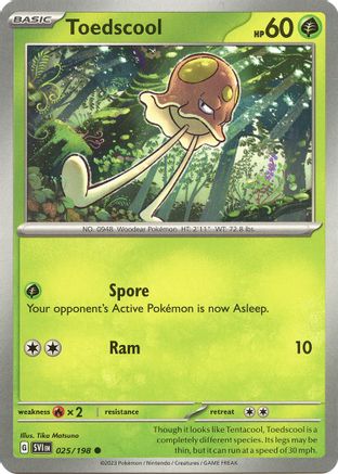 Image of Toedscool 025/198  - Reverse Holofoil SV01 Scarlet & Violet Base Set - Common