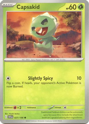 Image of Capsakid 027/198  SV01 Scarlet & Violet Base Set - Common
