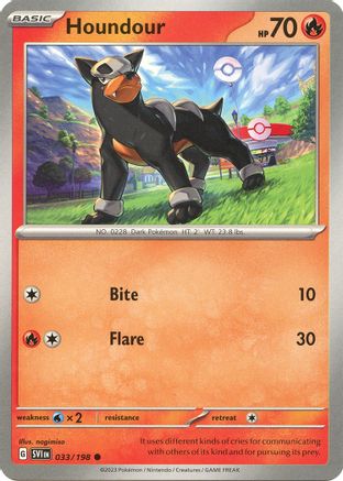 Image of Houndour 033/198  SV01 Scarlet & Violet Base Set - Common