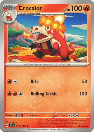Image of Crocalor 037/198  SV01 Scarlet & Violet Base Set - Uncommon