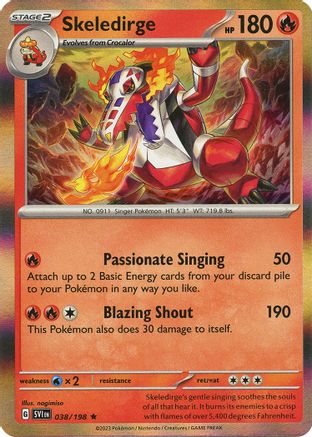 Image of Skeledirge 038/198  - Holofoil SV01 Scarlet & Violet Base Set - Rare