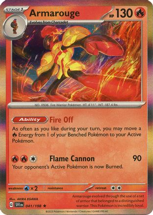 Image of Armarouge 041/198  - Holofoil SV01 Scarlet & Violet Base Set - Rare