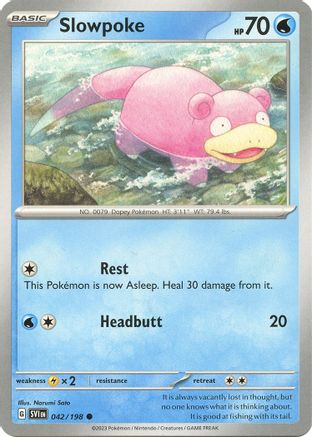 Image of Slowpoke 042/198  SV01 Scarlet & Violet Base Set - Common