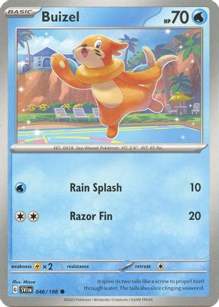 Image of Buizel 046/198  - Reverse Holofoil SV01 Scarlet & Violet Base Set - Common
