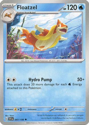 Image of Floatzel 047/198  - Reverse Holofoil SV01 Scarlet & Violet Base Set - Uncommon