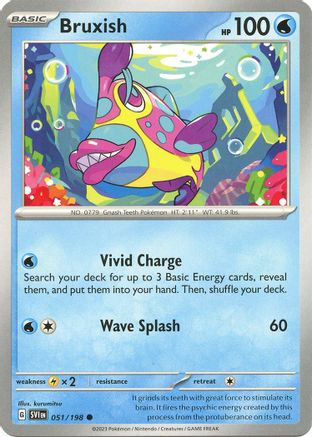 Image of Bruxish 051/198  - Reverse Holofoil SV01 Scarlet & Violet Base Set - Common