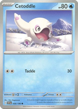 Image of Cetoddle 058/198  - Reverse Holofoil SV01 Scarlet & Violet Base Set - Common