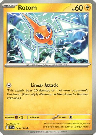 Image of Rotom 069/198  - Reverse Holofoil SV01 Scarlet & Violet Base Set - Common