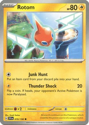 Image of Rotom 070/198  SV01 Scarlet & Violet Base Set - Common