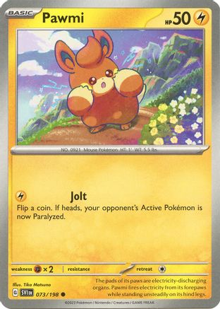 Image of Pawmi 073/198  - Reverse Holofoil SV01 Scarlet & Violet Base Set - Common