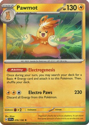 Image of Pawmot 076/198  - Reverse Holofoil SV01 Scarlet & Violet Base Set - Rare