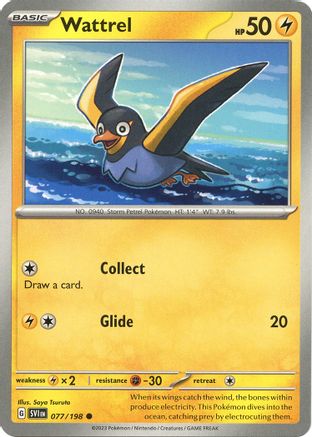 Image of Wattrel 077/198  SV01 Scarlet & Violet Base Set - Common