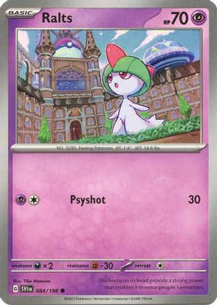 Image of Ralts 084/198  - Reverse Holofoil SV01 Scarlet & Violet Base Set - Common