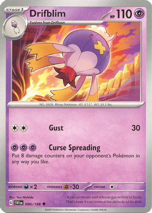 Image of Drifblim 090/198  SV01 Scarlet & Violet Base Set - Uncommon