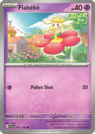 Image of Flabebe 091/198  - Reverse Holofoil SV01 Scarlet & Violet Base Set - Common